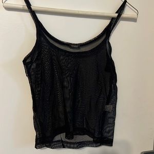 Black mesh tank from Barneys New York